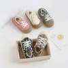 Kinderschoenen lente / zomer 2021 Koreaanse kinderen canvas schoenen elastische mode schattige kinderen sneakers peuter jongen schoenen x0703