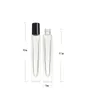 10ml Empty Pen Square Clear Glass Roll on Bottle with gold cap stainless steel roller ball for Essential oil Perfume