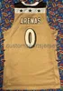 Mens Kvinnor Ungdom Gilbert Arenas Gold Basketball Jersey Broderi Lägg till något namnnummer