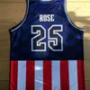 Nikivip Custom Derrick Rose # 25 USA Flag Edition Basketball Jersey Imprimé Bleu Taille S-4XL N'importe quel nom et numéro Maillots de qualité supérieure