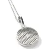 Pendentif nom personnalisé rond glacé lettre/Logo/symbole collier à breloque pavé Zircon cubique hommes femmes Hiphop bijoux