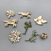 Pins, broches kleine schattige dieren plant email kleurrijke blad slakken vogels voor kinderen meisjes vrouwelijke pinnen decoraties