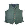 Gilets pour hommes Costume Tweed Vêtements d'affaires pour hommes Gilet rayé Gilet Steampunk Gilet Groomman Mariage Brwon Noir Gris Veste 2022 Stra22