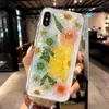 2021 casos de telefone criativo para iphone 6 7 8 mais x xr 11 12 pro mini transparente silicone personalizado padrão pequeno flor amarela girassol max tampa de volta