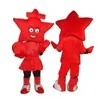 Performance sur scène Costume de mascotte de ballon de football étoile rouge Halloween Noël Fantaisie fête personnage de dessin animé tenue costume adulte femmes hommes robe carnaval unisexe adultes