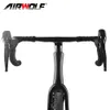 Airwolf 700 * 42C Karbon Fiber Çakıl Bisikletleri Komple Yol Bisikleti Cyclocross Bisiklet 49/52/54/56/58 Tamamen Dahili Kablolama Disk Freni 2 Yıl Garanti