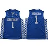 Custom XS-6XL NCAA Kentucky Wildcats 0 Fox 5 Monk 3 Adebayo John11 Wall 12 Towns 15 Cousins Anthony 23 Davis Devin 1 Booker Stitched Basketball Jersey uomo bambini