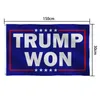 NUOVO3x5ft Trump ha vinto salva le bandiere dell'America, pubblicizzando la bandiera con stampa personalizzata in poliestere 100D con doppia cucitura ZZE8190
