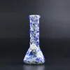 8 "Style de porcelaine Glass Bong Bookah Tobaco Tableau de tabac Mini Bécher Bongs Bongs Catcher Ice Catcher DAB Huile Pièces Bubbler Recycler Tuyaux de recyclage de 14mm Cul de bol