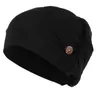 Beanie/Skull Caps 2022 mode kvinnor blomma muslimska knappar hatt beanie scarf turban head wrap cap colid color headwear lady hats delm22