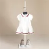 Bebê menina vestido de algodão de verão pulôver criança criança menina bebê menina manga curta roupas esporte vestido blusa vestido de tênis 1-5 anos q0716