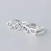 Trouwringen Verzilverd Voor Vrouwen Luxe Bril Grappige Brillen Verstelbare Ring Vriend Sieraden Gift 20214479695