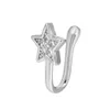 S02553 Piercing Jewelry For Women Copper Zircon Fake Nose Ring Nail Exaggerated Simple U-shaped Non-perforated Nose Clip