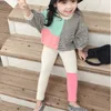 Humor Bear 2Pcs Autunno Neonata Vestiti Abbigliamento per ragazza Set Carino manica lunga Top + Pantaloni Suit Kids Girl Splice Abbigliamento per bambini X0902