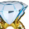 Klaster pierścionków duży pierścionek zaręczynowy balon złota niebieska impreza uroczystość miłosna walentynki ślubne zabawa