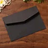 Подарочная упаковка 50/100 шт. Классический Kraft Blank Black White Mini Paper Oindences Conventes Wedding Invitation конверт