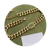 Collier chaîne en métal de styliste Chic, pendentif Double lettre, en forme de tête de tigre, bijoux en acier avec boîte cadeau 222q