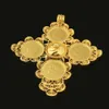 Le più recenti dimensioni di grandi dimensioni croce etiope etiope gioielli di nozze per le donne oro riempito cross gioielli africano gioielli da sposa set H1022
