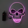 Halloween Skelettparty LED Mask Glow Scary El-Wire Skull Masks för barn Newyear Night Club Masquerade Cosplay Kostym RRA8024