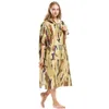 Handduk Jungle Camouflage / Robe / Bath Outdoor, Sport Handdukar, Vuxen Hooded Beach Poncho Badrock Handdukar Kvinnor Man