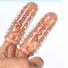 Nxy Cockringe Neue G-Punkt Stimulation Fingerhülsen Klitoris Massage Sexspielzeug für Frau Homosexuell Penishülle Verzögerung Wiederverwendbares Kondom 0215