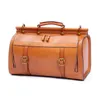 Duffel Bags Overnight Weekend Bag Vegetable Tanned Leather Travel Luggage Luxury Duffle Gym High Quality Brown