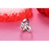 Anéis de casamento Casais de homens e mulheres grandes pequenos nobres coloridos de zircão colorido aço inoxidável anel decorativo no engajamento