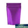 100 sztuk / partia Matowy Purpurowy Mylar Filkstand Up Torba Zipper Grip Seal Resealable Notch Notch Doypack Food Czekoladowe