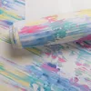 Tapeten Handgemalte abstrakte einfache Aquarell-Persönlichkeits-Ölgemälde-Graffiti-Kunst-Tapete Wohnzimmer-Schlafzimmer-PVC-Gelb