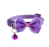 Festival party decor Pet Dog cat bowknot Collars adjustable Cute Nylon bow tie Webbing pets Collar Safety puppy Pin Buckle Necklace dogs supplier gift