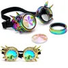 Solglasögon Feitong Summer Women Men Punk Colorful Glasses Rave Festival Party EDM Diffrahted Lens Outdoor Travel Sun3065