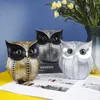 Nordic Style Owls Ornament Owl Hars Craft Mooie vogel Miniatures Beeldjes voor Home Decor Woonkamer Slaapkamer Office Decoration