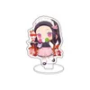 Keychains anime kimetsu no yaiba nezuko kamado tanjirou schattige acrylstandaard figuur desktop decoratie collectie model speelgoed smal22