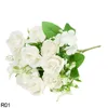 Dekoracyjne kwiaty Wieńce 1bouquet 4cm jedwabne róże sztuczne bukiet DIY ślub panna młoda trzyma do domu ogród dekoracji fałszywy kwiat Fau