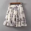 Summer Korean Women High Waist Chiffon Mini Skirt Sweet Ladies Elastic A-line Umbrella Shorts Skirts Big Swing Short 210730