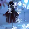 1M3M flocon de neige LED guirlandes lumineuses fée extérieure guirlande à piles décoration de Noël année fête de mariage Noël Y201020