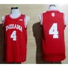 NCAA College Indiana Hoosiers Isiah 11 Thomas Jersey Victor 4 Oladipo Cody 40 Zeller Koszula Jednolite Czerwone Białe Koszulki Koszykówki