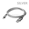 Micro USB-kablar Metal Fast Data Laddning Nylon Sync Mobiltelefon Android Laddare Kabel för Samsung Sony HTC LG Android Typ C flätad tråd 1m 2m 3m