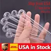 STOCK IN USA Handcraft Pyrex Glass Oil Burner Pipe Mini Smoking Hand Pipes 4inch glass pipes for dab rig bong 100pcs/lot