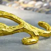 30 * 10 * 8 cm Goud Panther Standbeeld Beeldjes Geometrische Hars Leopard Moderne Abstracte Wild Decor Auto Gift Craft Ornament Accessoires