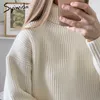 Syiwidii Blue Turtleneck Sweaters for Women Fall Winter Pullovers Short Knitted Loose Korean Top Fashion Casual Jumpers 210922