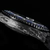 Men Watches carbon fiber case 40mm JH braided strap sapphire scratch proof mirror cal.3186