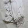 DIY Balmumu Kravat Boyalı Renk Boş Beyaz Eşarp Moda El Yapımı Püsküller Atkılar Kadınlar Bayanlar Yumuşak Şal Kış Sıcak Eşarp Uzun Pashmina F120702