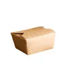 Papel kraft grosso caixa de embalagem Óleo à prova d'água frango frito frango frita hambúrguer arroz frito tirar embora caixas cartão curvar design alimento caixa de embalagem lata
