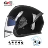 Motorcycle Helmet Bluetooth-compatible Anti-interference for Riding Hands Free Headphone USB Charging Music GPS Stereo