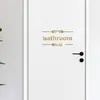 Pegatinas de pared espejo 3D cuarto de lavado belleza baño inodoro signo acrílico extraíble para el hogar El baño puerta