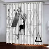 Creative Modern Geometry Cortina Printing Sala de Estar Quarto 3D Cortina Cortina High-end personalizado Qualquer tamanho