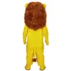 Costume da mascotte animale leone giallo di alta qualità Vestito da festa di Natale di Halloween Vestito da personaggio dei cartoni animati Vestito da carnevale unisex per adulti