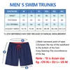 Ontglas Merk Heren Stretch Swim Trunks Snelle Dry Beach Shorts met ritszakken en mesh voering ES801