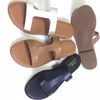 Kvinnor strand flip flop läder sandaler platt med mjuk botten nonslip gummi utomhus mode vilda college vind tofflor y200423